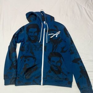 Men's Blue Zip-Up Sweater
